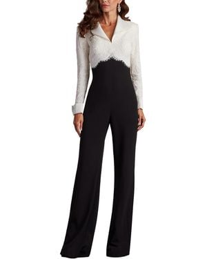 Tadashi Shoji Deacon Collar Jumpsuit - Blue