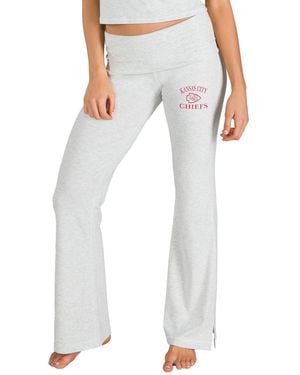 Concepts Sport Kansas City Chiefs Fray Flared Split Hem Pants - White