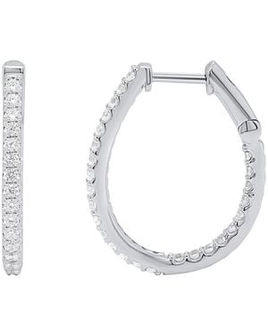 Forever Grown Diamonds Diamond Hoop Earrings (1 Ct. T.w. - Metallic
