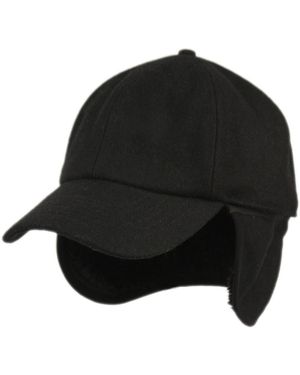 Epoch Hats Company Wool Blend Earflap Cap - Black