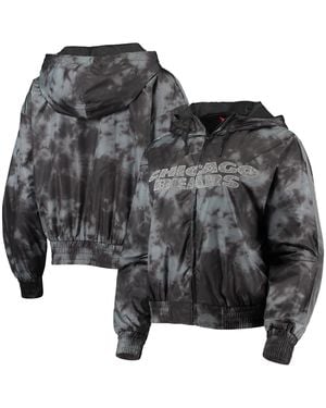 Mitchell & Ness Chicago Bears Galaxy Full-zip Windbreaker Hoodie Jacket - Black