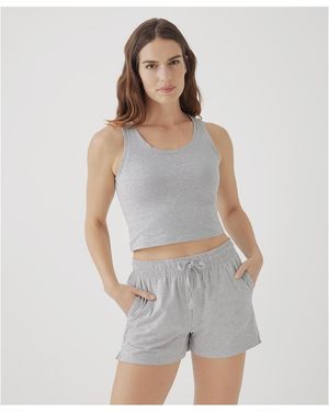Pact Cool Stretch Fitted Lounge Tank - Gray