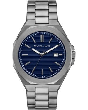Michael Kors Callum Three-hand Date Stainless Steel Watch 44mm - Gray