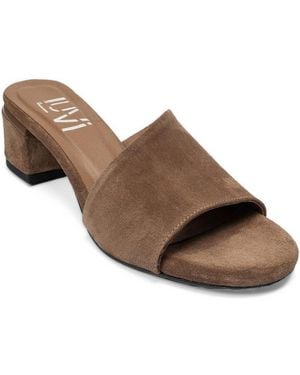 Forever & Always Shoes Forever And Always Shoes Delavie Leather Block Heel Sandal - Brown