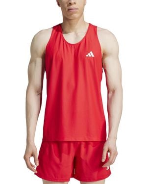 adidas Own The Run Moisture-wicking Tank Top - Red