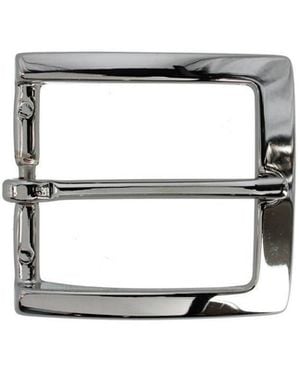 Trafalgar 35mm Solid Brass Vaulted Italian Square Harness And Belt Buckle - White