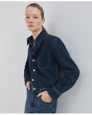 Mango Buttons Denim Jumpsuit - Blue