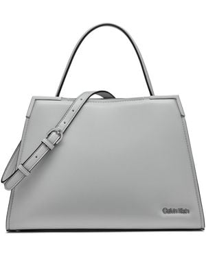 Calvin Klein Mica Top Handle Convertible Satchel - Gray