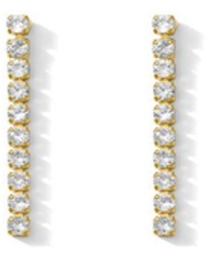 ALV Jewels Cz Short Tennis Drop Earrings - White