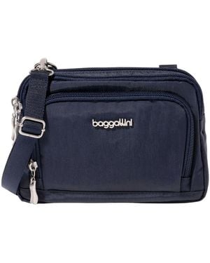 Baggallini Trifecta Small Crossbody Handbag - Blue