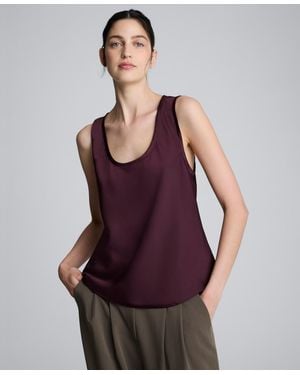 Kenneth Cole Scoop Neck Sleeveless Tank Top - Purple