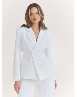 Six Stories Asym Tailored Jacket - White