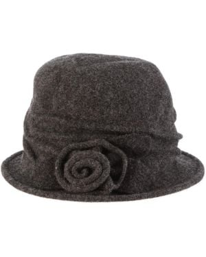 Dorfman Pacific Boiled Wool Cloche - Gray
