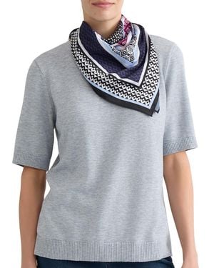 Jones New York Petite Short-sleeve Crewneck Knit Top - Gray
