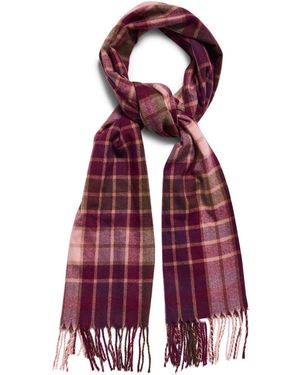 Steve Madden All Over Plaid Scarf - Red