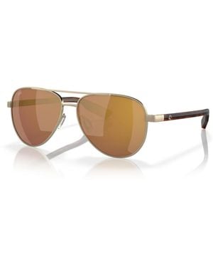 Costa Del Mar Peli Polarized Pilot Sunglasses - White