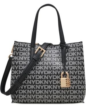 DKNY Farah Logo Crossbody Satchel - Black