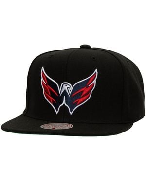 Mitchell & Ness Washington Capitals Core Top Spot Snapback Hat - Black