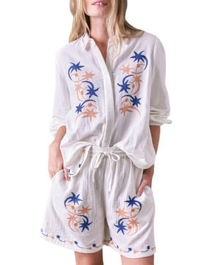 Camp Cove Swim Celestrial Stella Blouse - White