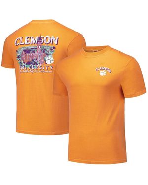 Image One And Clemson Tigers Hyper Local Painted Campus T-shirt - Orange