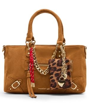 Madden Girl Violett Small Zipper Satchel Bag - Brown