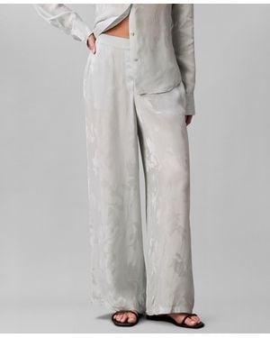 Calvin Klein Wide-leg Pull-on Pants - Gray