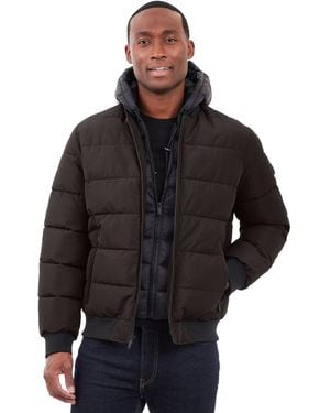 Michael Kors Hooded Puffer Bomber Jacket - Black
