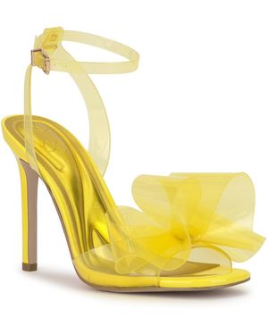 Jessica Simpson Olivine Vinyl Bow Stiletto Dress Sandals - Yellow