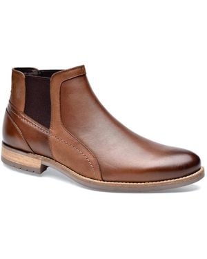 Pazstor Chelsea Leather Boots Mauri By - Brown