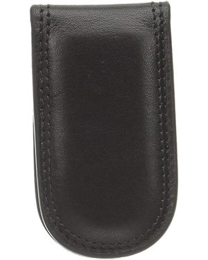 Bosca Dolce Leather Money Clip - Black