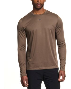 Reebok Tech Long Sleeve Crewneck Logo T-shirt - Brown