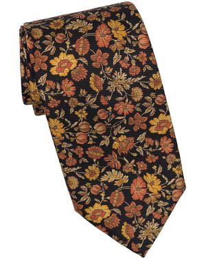 Elizabetta Conte Floral Madder Tie - Black