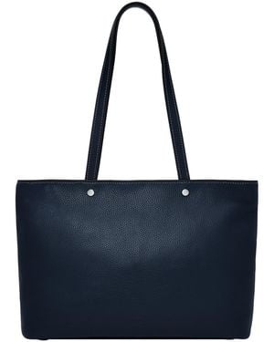 Fossil Jessie Leather Top Zip Tote Bag - Black
