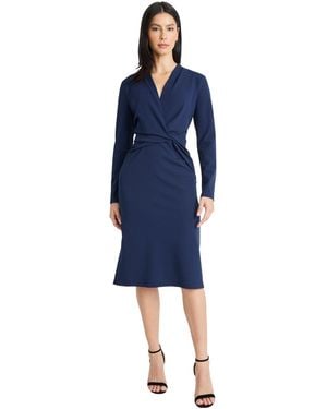 Maggy London Long-sleeve Dress - Blue
