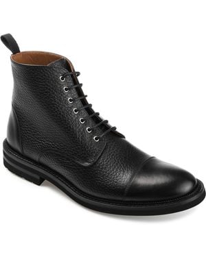Taft Rome Full-grain Leather Cap Toe Dress Boots - Black