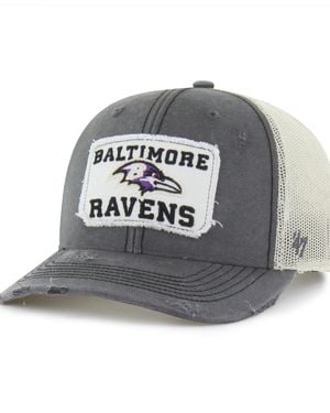 '47 Baltimore Ravens Egremont Well-worn Adjustable Trucker Hat - Gray
