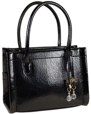 Sam Edelman Holiday Bottom Embossed Small Satchel Bag - Black
