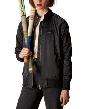 Members Only Satin Bomber Jacket - Black