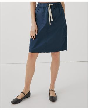 Pact Organic Cotton Daily Twill Skirt - Blue