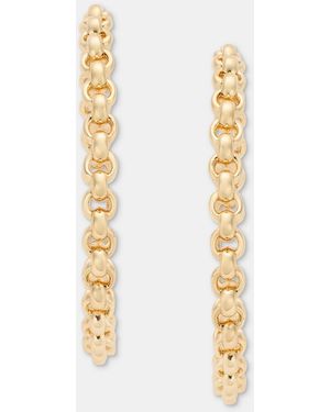 Ralph Lauren Tone 40mm Chain Hoop Earrings - Metallic
