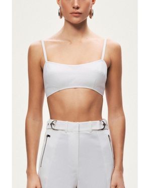 Nocturne Structured Spaghetti Strap Top - White