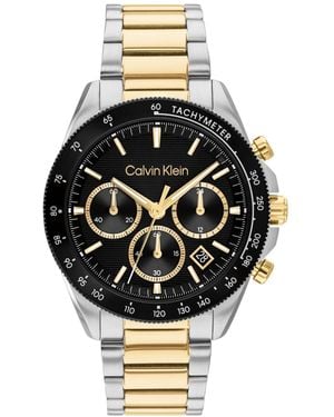Calvin Klein Quartz Sport Chronograph Stainless Steel Bracelet Watch - Black