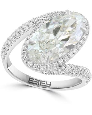 Effy Certified Lab Grown Diamond Oval Halo Ring (4-3/4 Ct. T.w. - White