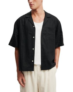 Cotton On Box Fit Short Sleeve Shirt - Black