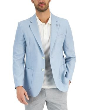 Nautica Men Modern-fit Active Stretch Structure Weave Sport Coat - Blue