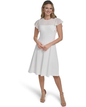 jessica embroidered illusion party dress Jessica Embroidered Illusion Party Dress main image 1