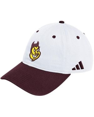 adidas And White/maroon Arizona State Sun Devils Seasonal Baseball Slouch Adjustable Hat - Purple