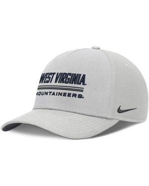 Nike West Virginia Mountaineers 2026 Sideline Dri-fit Rise Adjustable Hat - Metallic