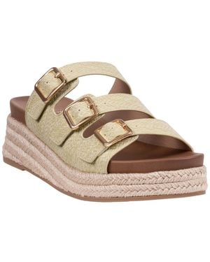 Gc Shoes Fabulist Triple Buckle Espadrille Wedge Sandals - Metallic