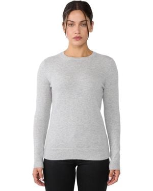 Jennie Liu 3-ply Cashmere Crew Neck Sweater - Gray